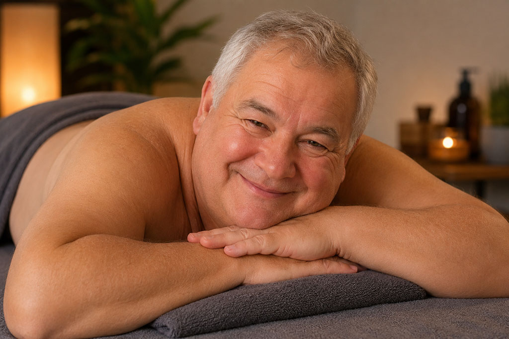 Senior mans massage in York makes you feel better