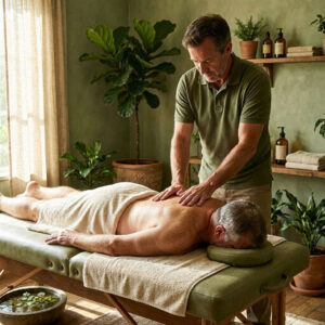 Gentle massage for older guys helps
